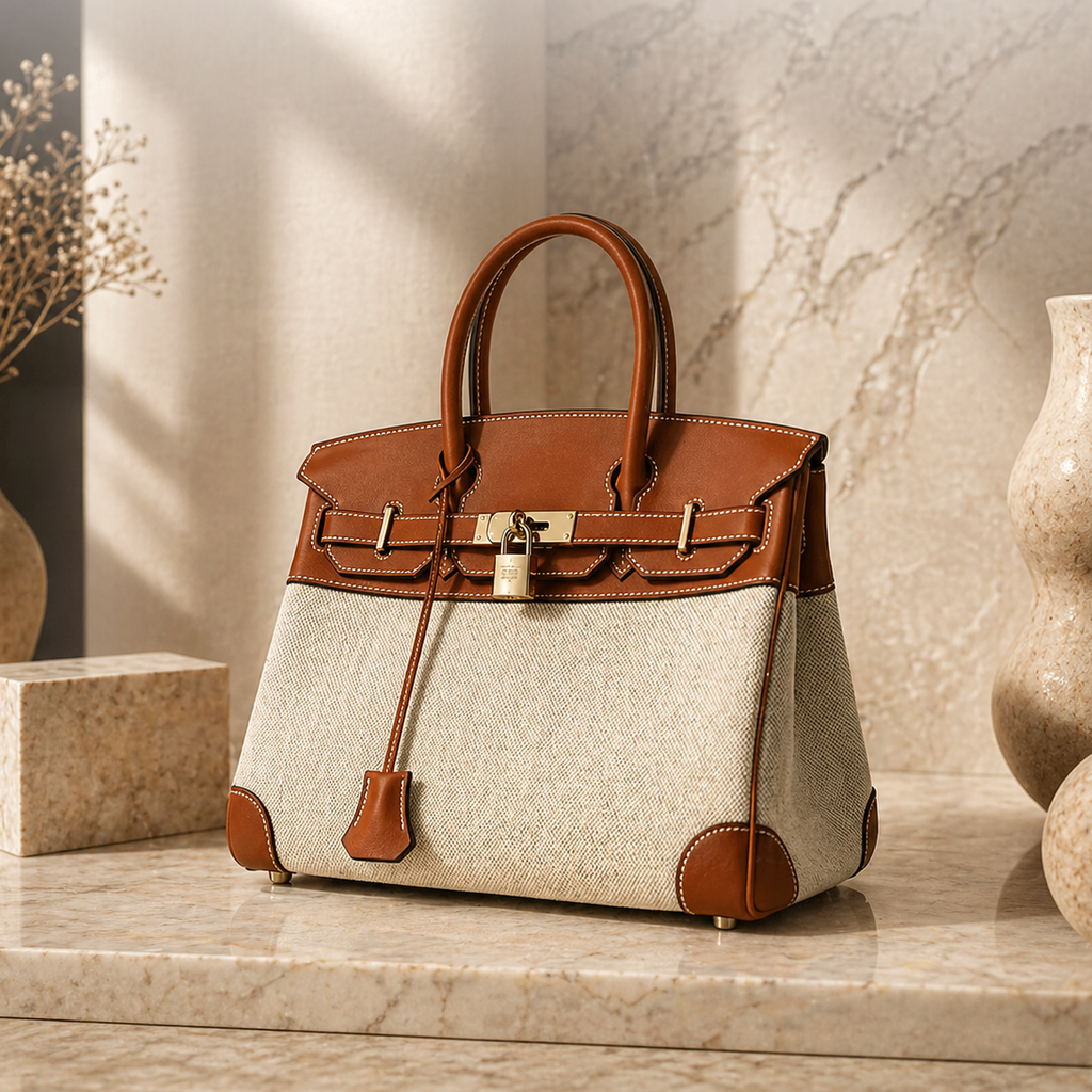 Hermès Birkin 30 – Toile Canvas & Barenia Leather