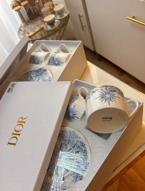 Dior Maison Celestial Coffee Cup & Saucer Set – Set of 2
