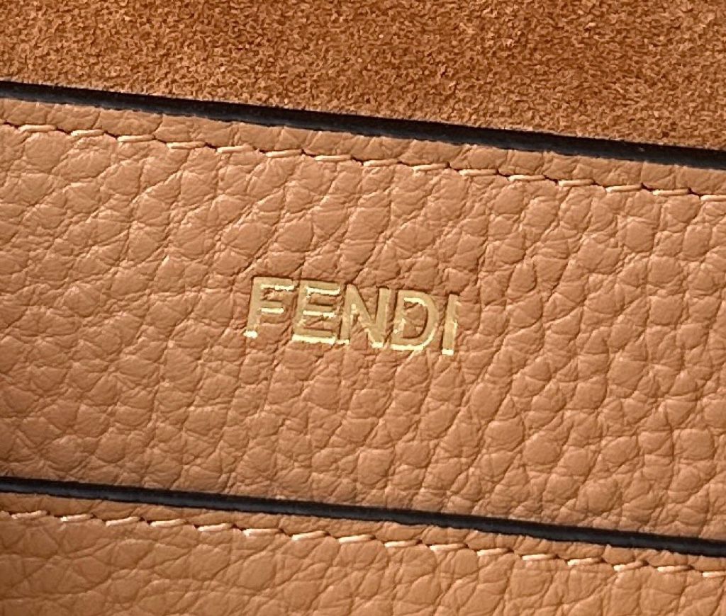 Fendi Peekaboo ISeeU Medium - Brown FF Interlaced Leather