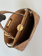 Fendi Peekaboo ISeeU Medium - Brown FF Interlaced Leather
