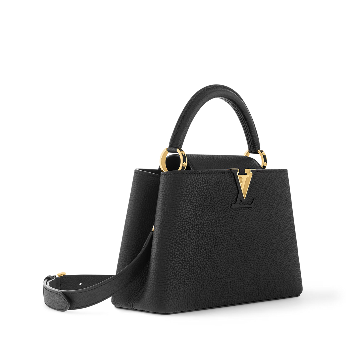 Louis Vuitton Capucines MM - Black Taurillon Leather with Infinity Chain